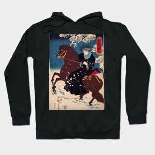 A Native American Woman on Horseback in the Snow Hoodie